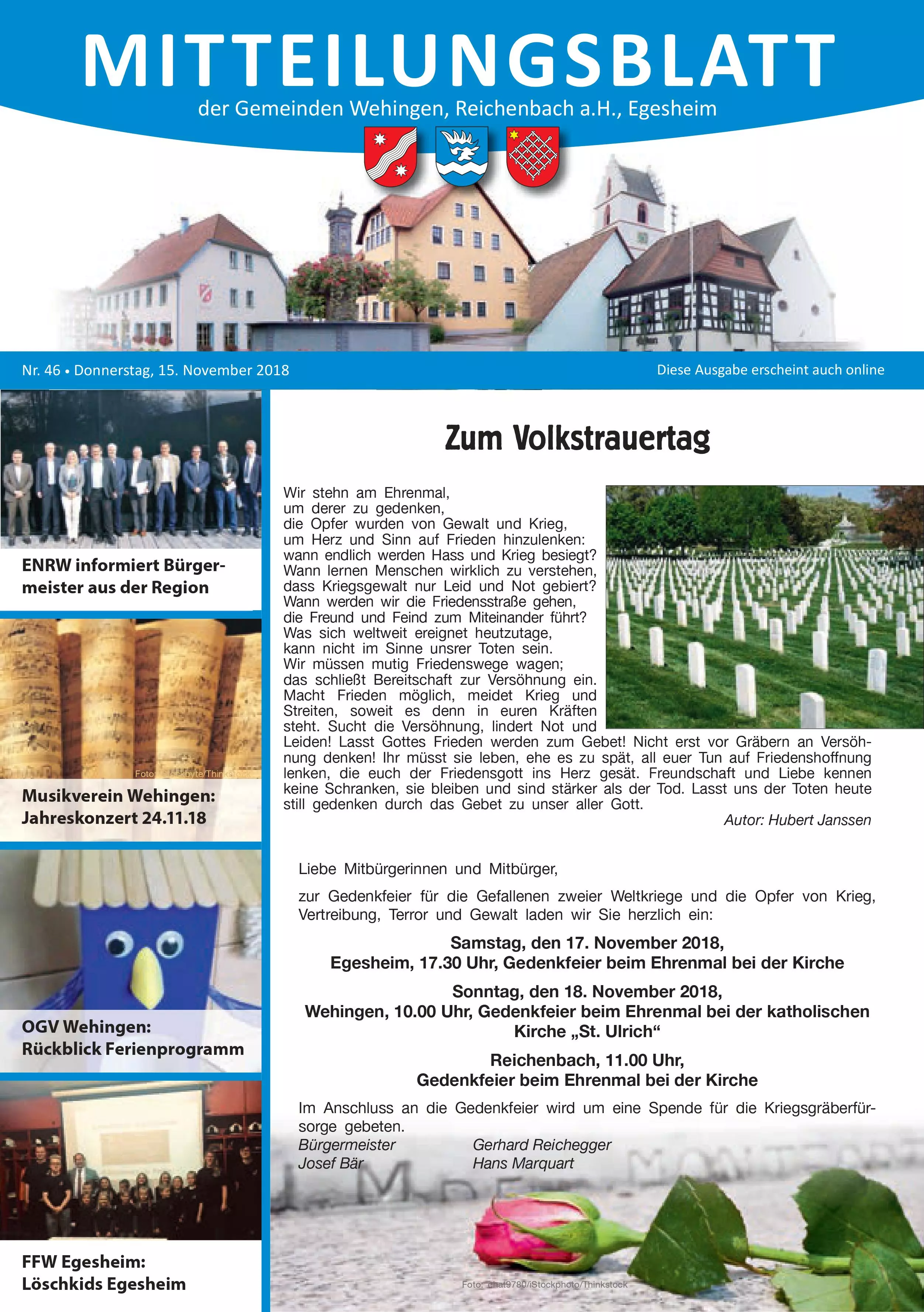 Mitteilungsblatt 46/2018