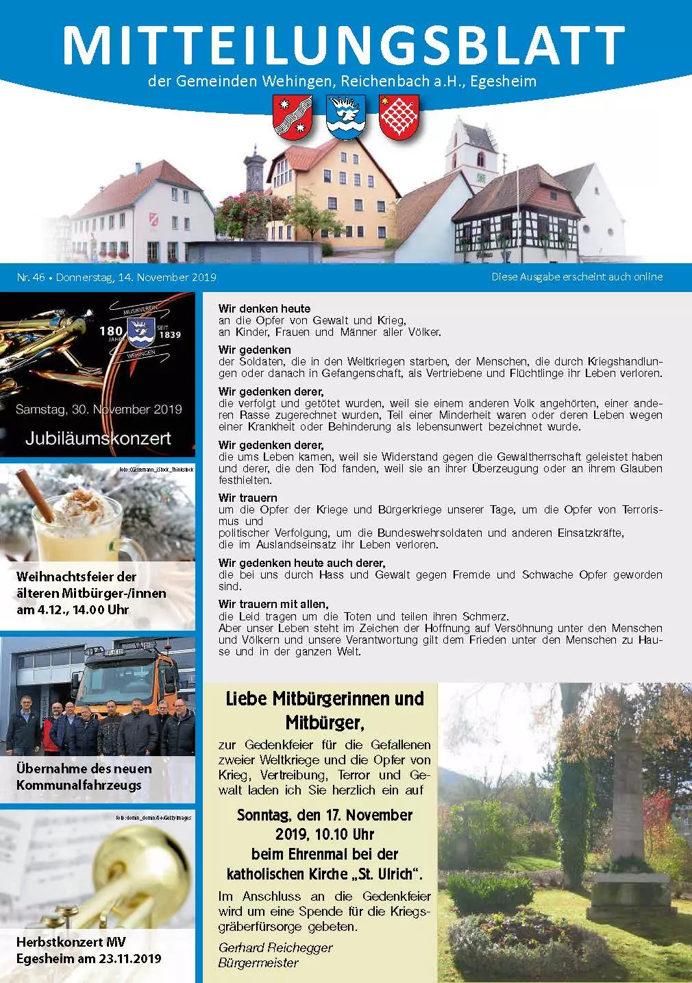 Mitteilungsblatt 46/2019